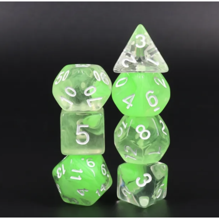 Zestaw Kości - Abyss - Wiosenny Liść - Black Monk: Gry Fabularne (RPG)!