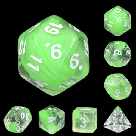 Zestaw Kości - Abyss - Wiosenny Liść - Black Monk: Gry Fabularne (RPG)!