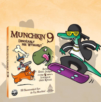 MUNCHKIN 9 - Dinożarły nie wymarły  - Black Monk: imprezowe gry planszowe!