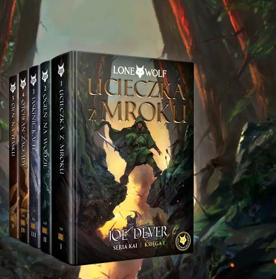 Lone Wolf: zestaw tomów 1-5 - seria Kai | Black Monk Games