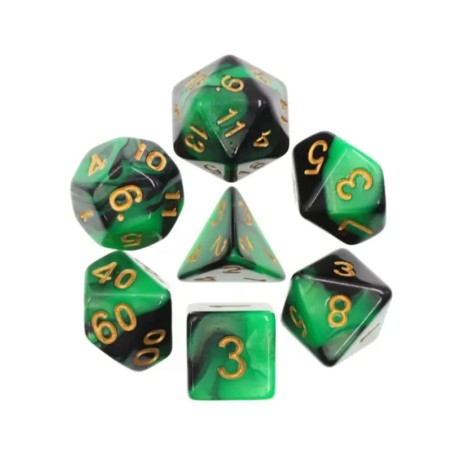 Zestaw Kości - Dwukolorowe - Osmolony Las - Black Monk: Gry Fabularne (RPG)!