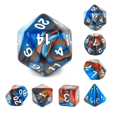 Zestaw Kości - Dwukolorowe - Skorodowany Statek - Black Monk: Gry Fabularne (RPG)!