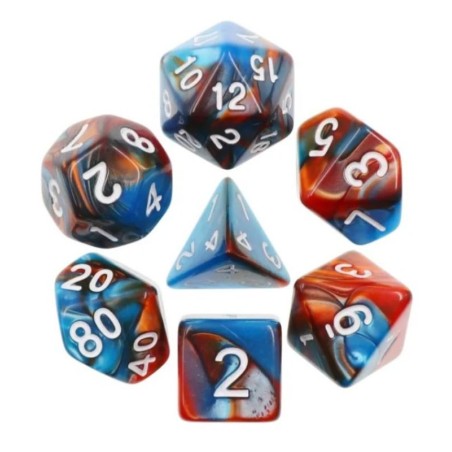 Zestaw Kości - Dwukolorowe - Skorodowany Statek - Black Monk: Gry Fabularne (RPG)!