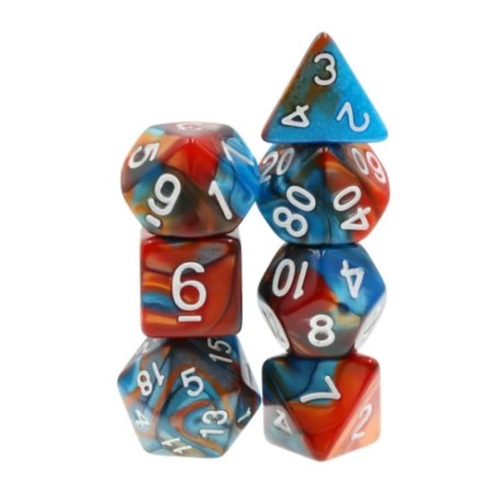 Zestaw Kości - Dwukolorowe - Skorodowany Statek - Black Monk: Gry Fabularne (RPG)!