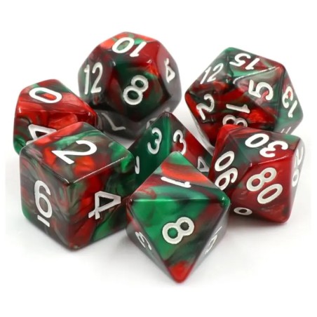 Zestaw Kości - Dwukolorowe - Zatrute Jabłko - Black Monk: Gry Fabularne (RPG)!