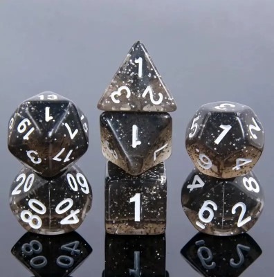 Zestaw Kości - Brokatowe - Magia Ziemi - Black Monk: Gry Fabularne (RPG)!