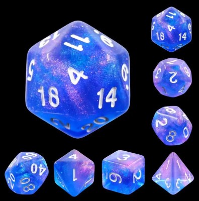 Zestaw Kości - Galaktyczne - Szafirowy Duch - Black Monk: Gry Fabularne (RPG)!