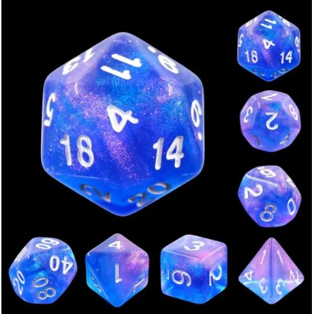 Zestaw Kości - Galaktyczne - Szafirowy Duch - Black Monk: Gry Fabularne (RPG)!