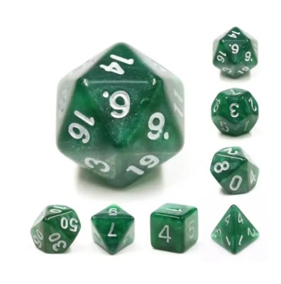 Zestaw Kości - Perłowe - Leśne Igły - Black Monk: Gry Fabularne (RPG)!