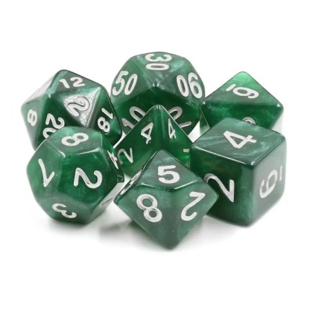 Zestaw Kości - Perłowe - Leśne Igły - Black Monk: Gry Fabularne (RPG)!