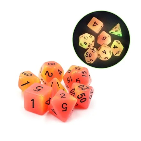 Zestaw Kości - Świecące - Bomba Witaminowa 2.0 - Black Monk: Gry Fabularne (RPG)!