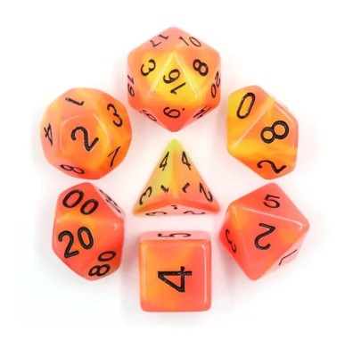 Zestaw Kości - Świecące - Bomba Witaminowa 2.0 - Black Monk: Gry Fabularne (RPG)!