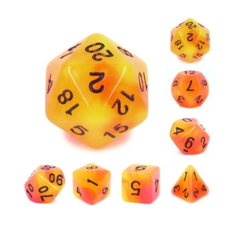 Zestaw Kości - Świecące - Bomba Witaminowa 2.0 - Black Monk: Gry Fabularne (RPG)!