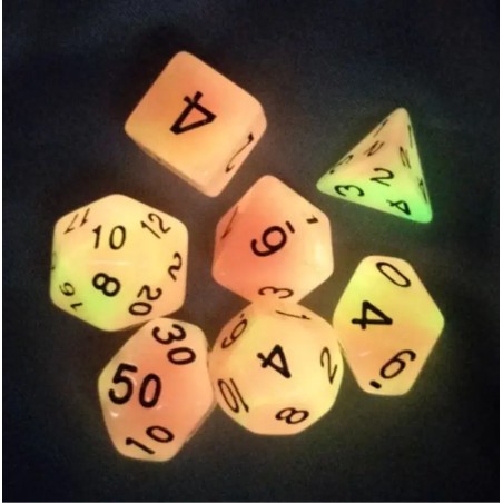 Zestaw Kości - Świecące - Bomba Witaminowa 2.0 - Black Monk: Gry Fabularne (RPG)!