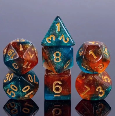 Zestaw Kości - Galaktyczne - Elfie Łzy - Black Monk: Gry Fabularne (RPG)!