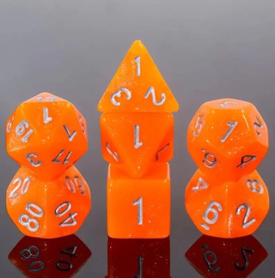 Zestaw Kości - Galaktyczne - Soczyste Pomarańcze - Black Monk: Gry Fabularne (RPG)!