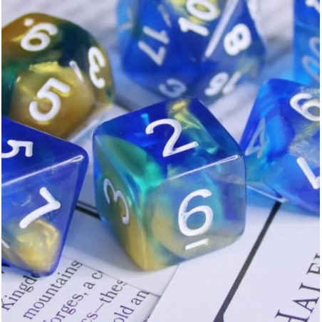 Zestaw Kości - Dwukolorowe - Zatopiony Skarb - Black Monk: Gry Fabularne (RPG)!