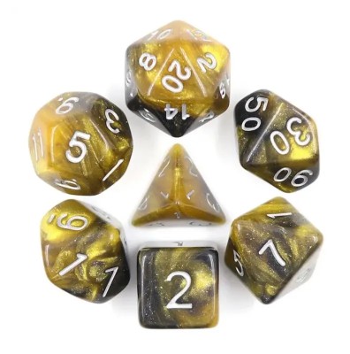 Zestaw Kości - Galaktyczne - Tygrysie oko - Black Monk: Gry Fabularne (RPG)!