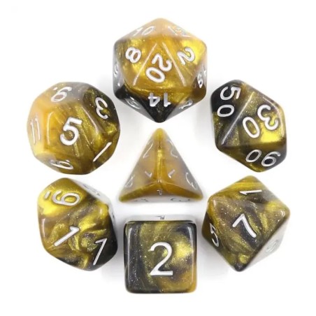 Zestaw Kości - Galaktyczne - Tygrysie oko - Black Monk: Gry Fabularne (RPG)!