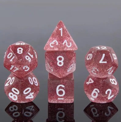 Zestaw Kości - Brokatowe - Bryłka Jaspisu - Black Monk: Gry Fabularne (RPG)!