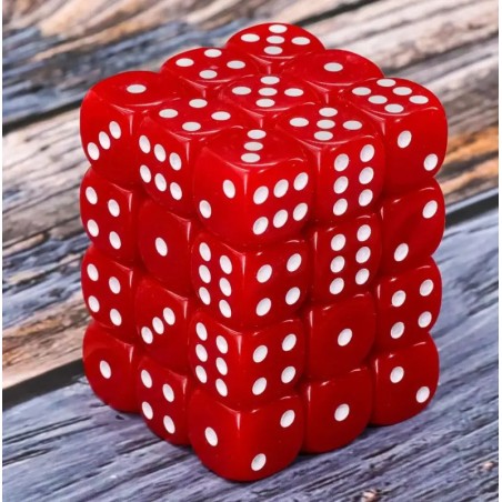 Kości K6 12mm- Krzyształowo - czerwone - Black Monk: Gry Fabularne (RPG)!