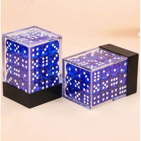 Kości K6 12mm - Kryształowo - niebieskie  - Black Monk: Gry Fabularne (RPG)!