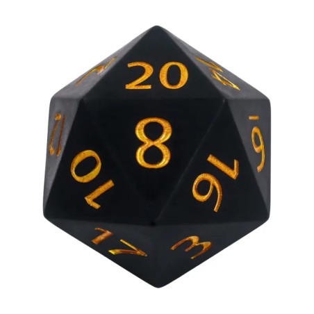 K20 - Jumbo Czarna - matowa 55mm + woreczek - Black Monk: Gry Fabularne (RPG)!