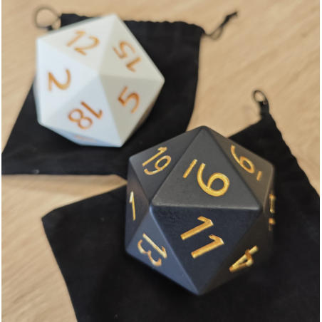 K20 - Jumbo Czarna - matowa 55mm + woreczek - Black Monk: Gry Fabularne (RPG)!