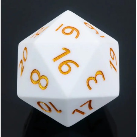 K20 - Jumbo Biała- matowa 55mm + woreczek - Black Monk: Gry Fabularne (RPG)!