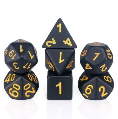 Zestaw Kości - Matowe - Czarna Magia - Black Monk: Gry Fabularne (RPG)!