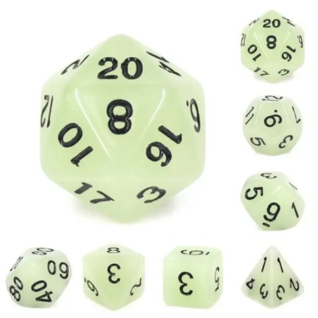 Zestaw Kości - Świecące - Przyczajony Duszek - Black Monk: Gry Fabularne (RPG)!