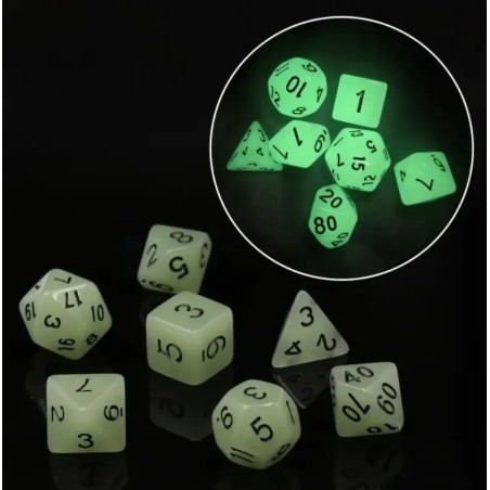 Zestaw Kości - Świecące - Przyczajony Duszek - Black Monk: Gry Fabularne (RPG)!