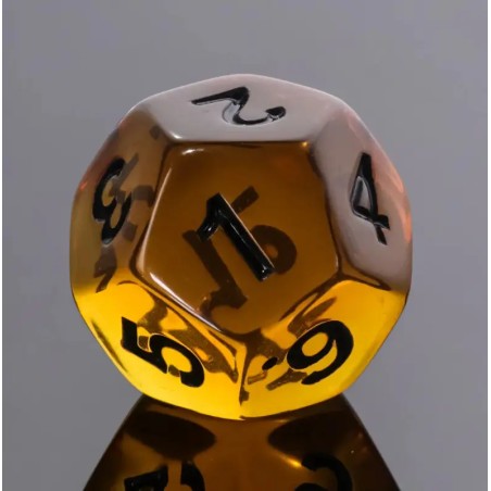 Zestaw Kości - Kryształowe - Bursztynowy Klejnot - Black Monk: Gry Fabularne (RPG)!
