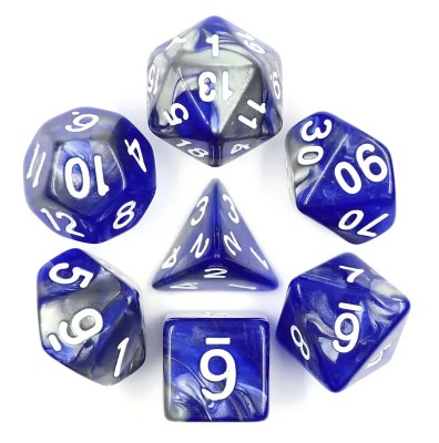 Zestaw Kości - Dwukolorowe - Tajemnicza Ewaporacja - Black Monk: Gry Fabularne (RPG)!