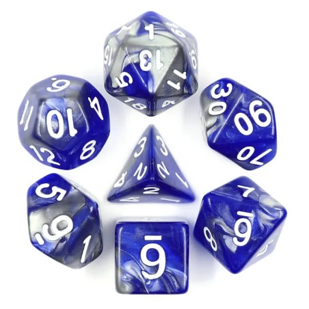 Zestaw Kości - Dwukolorowe - Tajemnicza Ewaporacja - Black Monk: Gry Fabularne (RPG)!