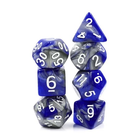 Zestaw Kości - Dwukolorowe - Tajemnicza Ewaporacja - Black Monk: Gry Fabularne (RPG)!