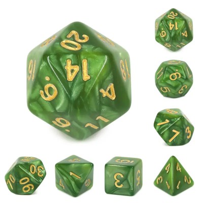 Zestaw Kości - Perłowe - Toksyczny Miazmat - Black Monk: Gry Fabularne (RPG)!