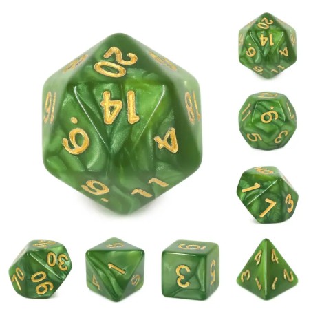 Zestaw Kości - Perłowe - Toksyczny Miazmat - Black Monk: Gry Fabularne (RPG)!