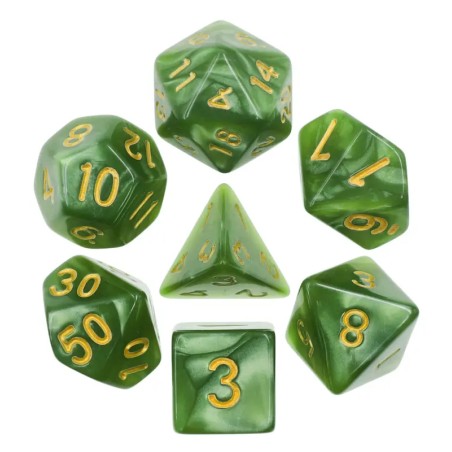 Zestaw Kości - Perłowe - Toksyczny Miazmat - Black Monk: Gry Fabularne (RPG)!