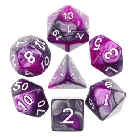 Zestaw Kości - Dwukolorowe - Kamień Mocy - Black Monk: Gry Fabularne (RPG)!