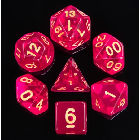 Zestaw Kości - Kryształowe - Chyba Różowe - Black Monk: Gry Fabularne (RPG)!