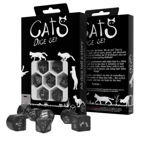 Koci Zestaw Kości Modern: Waffle - Black Monk: Gry Fabularne (RPG)!