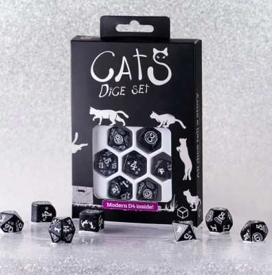 Koci Zestaw Kości Modern: Waffle - Black Monk: Gry Fabularne (RPG)!