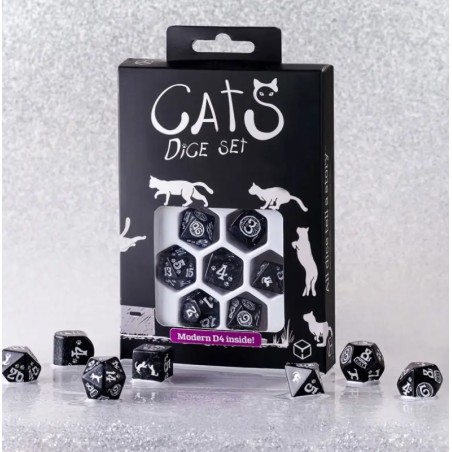 Koci Zestaw Kości Modern: Waffle - Black Monk: Gry Fabularne (RPG)!