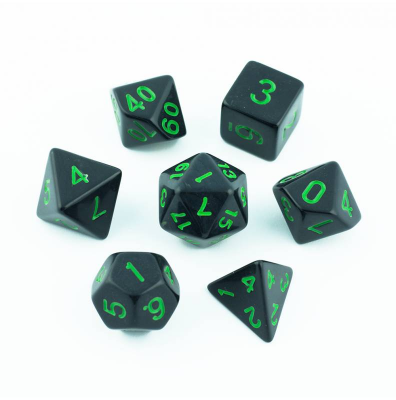 Zestaw Kości - Matowe - Zazdrość Grzesznika - Black Monk: Gry Fabularne (RPG)!