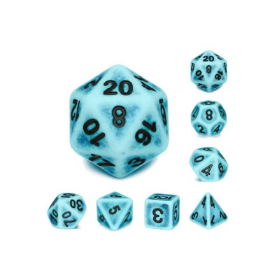 Zestaw Kości - Matowe retro - Zadymione Niebo - Black Monk: Gry Fabularne (RPG)!
