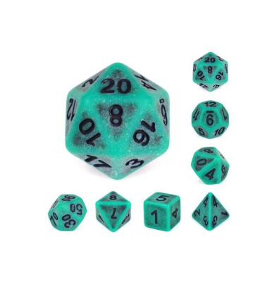 Zestaw Kości - Matowe retro - Zabłocony groszek - Black Monk: Gry Fabularne (RPG)!
