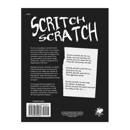 Call of Cthulhu: Scritch Scratch + PDF | Black Monk