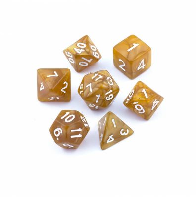 Zestaw Kości - Perłowe - Piaski Pustyni - Black Monk: Gry Fabularne (RPG)!