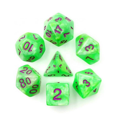 Zestaw Kości - Perłowe - Toksyczna Oranżada - Black Monk: Gry Fabularne (RPG)!